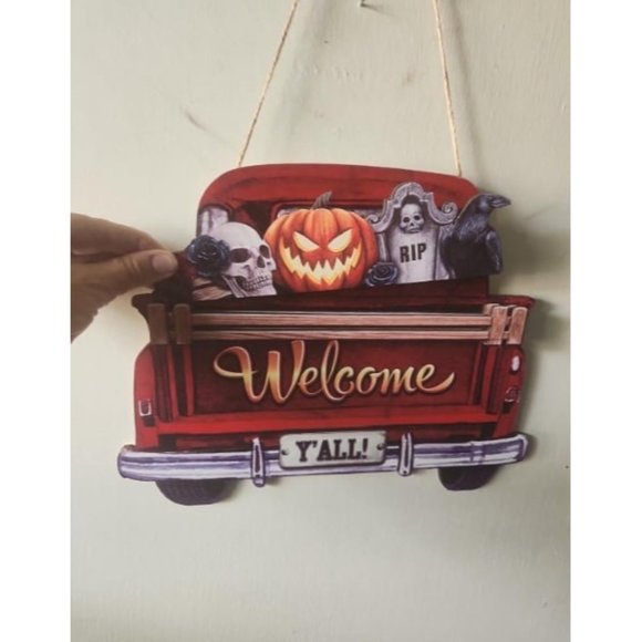 Interchangeable Welcome Sign Truck Decor Hanging Sign Farmhouse Season - Picture 2 of 2